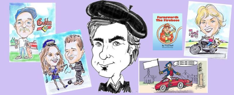 Caricatures by Bill Dougal